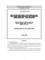 Một số giải pháp chỉ đạo công tác quản lí hoạt động dạy học theo chương trình phân ban ở các trường trung học phổ thông huyện hoằng hoá   thanh hoá 