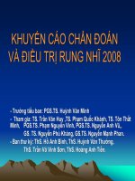 Tài liệu KHUYẾN CÁO CHẨN ĐOÁN VÀ ĐIỀU TRỊ RUNG NHĨ 2008 doc