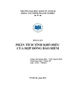Phân tích tính khó hiểu của hợp đồng bảo hiểm 