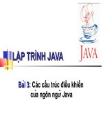 Tài liệu Các cấu trúc điều khiển của ngôn ngữ Java ppt