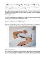 Tài liệu Thói quen xấu khi ngủ đẩy nhanh quá trình lão hoá docx