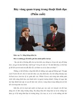 Tài liệu Bảy vùng quan trọng trong thuật lãnh đạo (Phần cuối) : Sống bằng docx