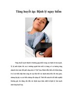 Tài liệu Tăng huyết áp: Bệnh lý nguy hiểm ppt