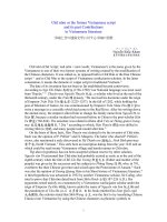 Tài liệu The former Vietnamese script and its past Contributions to Vietnamese literature pptx