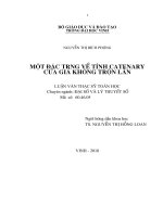 Một số đặc trưng về tính catenary của giá không trộn lẫn 