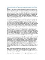 Tài liệu Các mức độ độc lập của Ngân hàng trung ương trong nền kinh tế hiện đại pdf