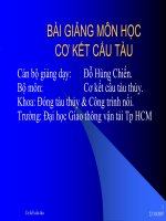 Tài liệu BÀI GIẢNG MÔN HỌC CƠ KẾT CẤU TÀU pdf