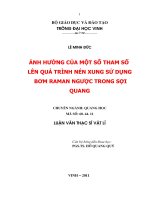 Ảnh hưởng của một số tham số lên quá trình nén xung sử dụng bơm raman ngược trong sợi quang luận văn thạc sỹ vật lý 