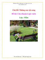 Tài liệu Chủ Đề: Những con vật cưng - Đề tài: Câu chuyện ở góc vườn - Lớp : Mầm pdf