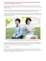 5 câu nói của đàn ông mà chị em không bao giờ tha thứ