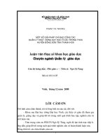 Một số giải pháp chỉ đạo công tác quản lí hoạt động dạy học ở các trường trung học cơ sở huyện đông sơn   thanh hoá 