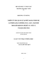 Luận văn nghiên cứu trắc quang sự tạo phức đaligan trong hệ 1 (2 pyridylazo) 2 naphthol (pan 2) Zr(IV) cl2cicooh trong hỗn hợp dung môi hữu cơ nước và ứng dụng phân tích luận văn thạc sỹ hóa học 