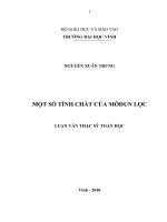 Một số tính chất của môđun lọc 