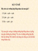 Bài giảng Tiết 40 Các trường hợp bằng nhau của tam giác vuông