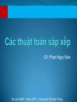 các sắp xếp trong cấu trúc dữ liệu và giải thuật