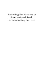 Reducing the barriers to international trade in accounting services 