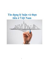 Tài liệu Tín dụng lý luận và thực tiển ở Việt Nam docx