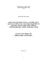 Một số giải pháp nâng cao hiệu quả quản lý công tác giáo dục đạo đức ở trường trung học phổ thông thành phố bắc ninh, tỉnh bắc ninh luận văn thạc sĩ khoa học giáo dục 