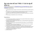 Bài soạn Cách ôn tập Toán để kiểm tra