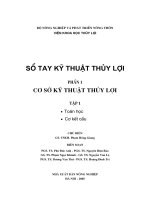 Tài liệu Sổ tay Kỹ Thuật Thuỷ Lợi -Phần 1-Tập 1 -Chương 1 pdf