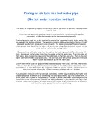 Curing an air lock in a hot water pipe 