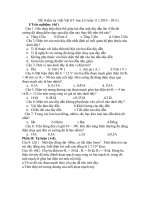 Bài soạn đề kiểm tra 1 tiết học kỳ I vật lý 9