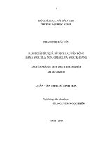 Đánh giá hiệu quả bù dịch sau vận động bằng nước dừa non, oresol và nước khoáng 