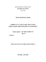Nghiên cứu và tối ưu hóa chất lượng dịch vụ mạng truyền số liệu của ngân hàng 