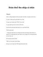 Tài liệu Hoàn thuế thu nhập cá nhân ppt