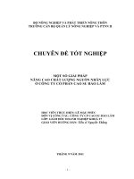 GIẢI PHÁP NÂNG CAO CHẤT LƯỢNG NGUỒN NHÂN lực ở CÔNG TY cổ PHẦN CAO SU bảo lâm 