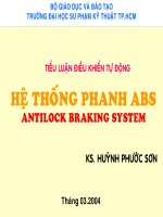 Tài liệu Hệ thống phanh ABS P1 pptx