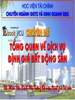 Tổng quan về dịch vụ định giá bất động sản (học viện tài chính)
