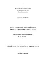 Quản trị quan hệ khách hàng tại công ty cổ phần vinatex đà nẵng 