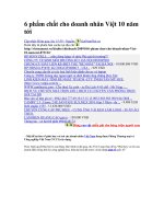 Tài liệu 6 phẩm chất cho doanh nhân Việt 10 năm tới ppt