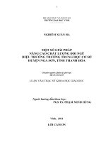 Một số giải pháp nâng cao chất lượng đội ngũ hiệu trưởng trường trung học cơ sở huyện nga sơn, tỉnh thanh hóa luận văn thạc sĩ khoa học giáo dục 