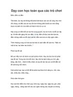 Dạy cho con học toán qua các trò chơi