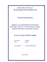 Nghiên cứu đặt ddiemr hình thái, năng suất và chất lượng 3 dòng chè nhập nội trồng tại thanh ba phú thọ 