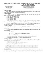 Bài giảng Đề thi + Đáp án Thi HSG Hóa 9 năm học 2010-2011