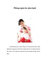 Tài liệu Phòng ngừa ho mùa lạnh ppt