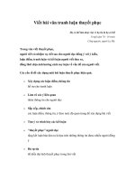 Tài liệu Viết bài văn tranh luận thuyết phục ppt