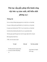 Tài liệu Thủ tục cấp giấy phép tiến hành công việc bức xạ (sản xuất, chế biến chất phóng xạ ) pptx