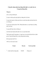 Tài liệu Cấp giấy chứng nhận hoạt động kiểm định xe cơ giới cho các Trung tâm Đăng doc