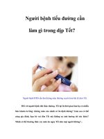 Tài liệu Người bệnh tiểu đường cần làm gì trong dịp Tết? pptx