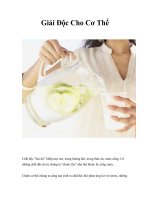 Tài liệu Giải Độc Cho Cơ Thể doc