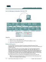 Tài liệu Lab 5.2.3 Managing Configuration Files with TFTP pptx