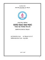 Tài liệu I H C HU TRƯ NG I H C SƯ PH M CHƯƠNG TRÌNH GIÁO D C Đ I H C THEO H TH NG TÍN CH KH I docx