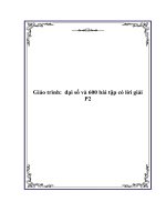 Tài liệu Giáo trình đại số và 600 bài tập có lời giải P2 docx