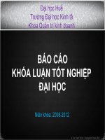 Slide nghiên cứu các yếu tố ảnh hưởng đến việc lựa chọn dịch vụ fast connect  truy cập internet qua cổng USB của sinh viên đại học huế cho công ty viễn thông VMS mobifone 