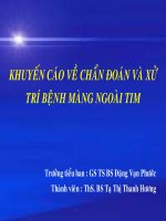 Tài liệu Khuyến cáo về chẩn đoán và xử trí bệnh màng ngoài tim doc