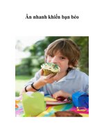 Tài liệu Ăn nhanh khiến bạn béo pdf